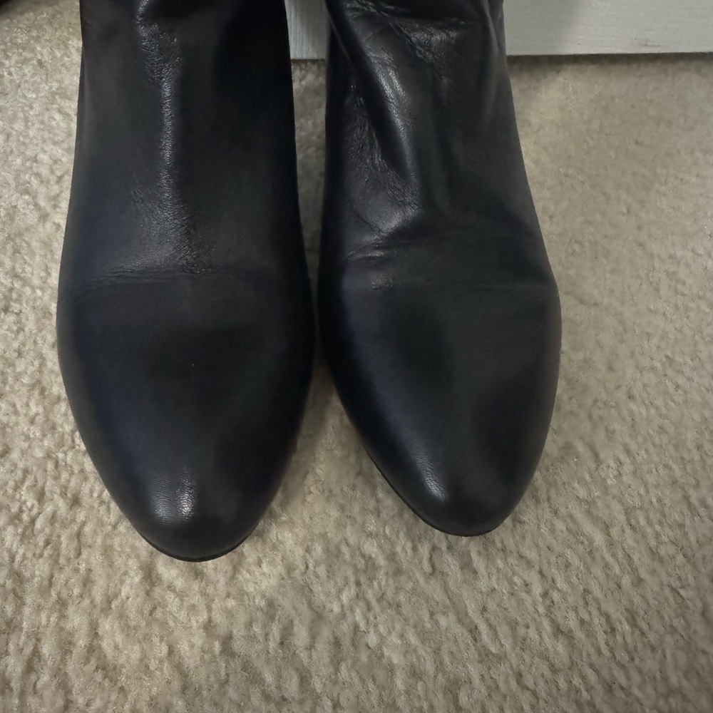 Bandolino Elegant Black Leather Tall Women's Boots